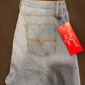 Kimes Ranch Light Wash Jeans with Orange Stitching